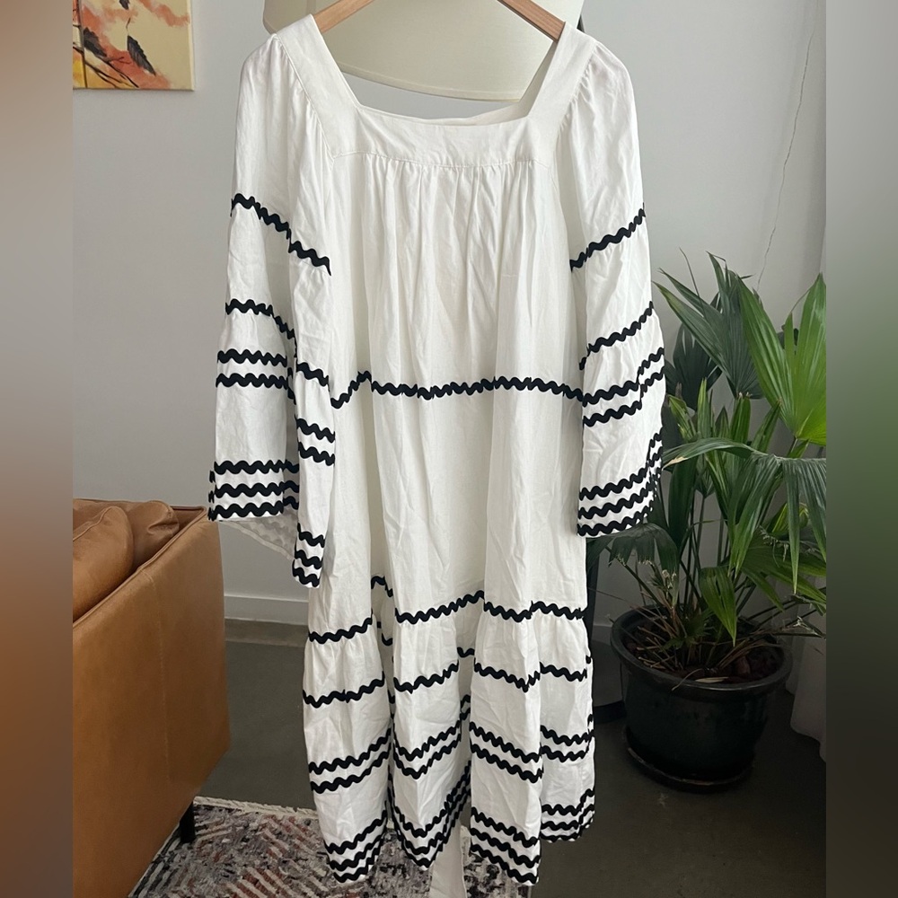 NWT Lisa Marie Fernandez x Target Ric Rac Linen Dress - Picture 4 of 9